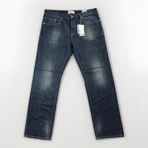 New Mexx Regular Straight Leg Jeans Men's Size‎ 36x34 Dark Blue Denim
